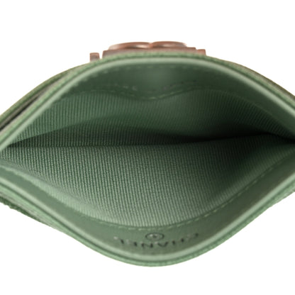 Chanel Caviar Quilted Boy Card Holder Light Green 5 of 9