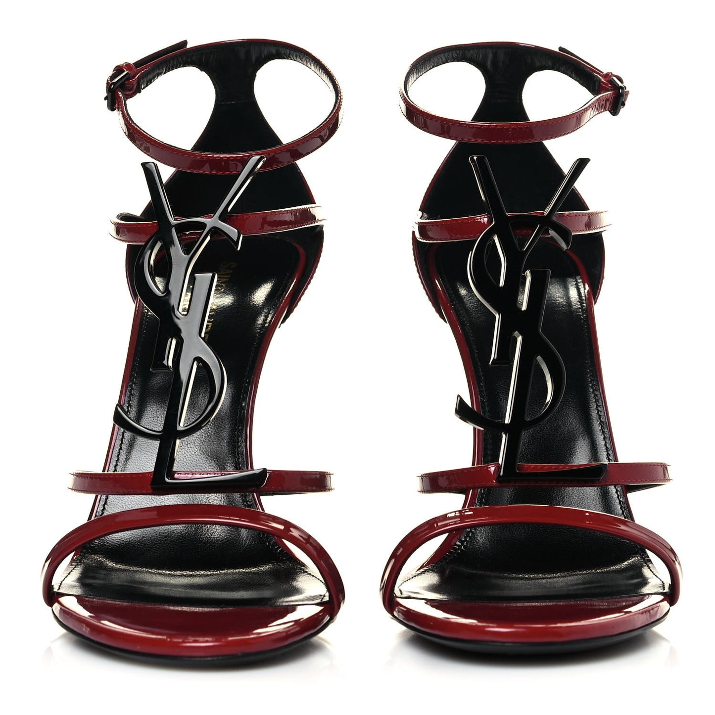 Patent Calfskin Cassandra 100 Sandals 37 Red Laquer