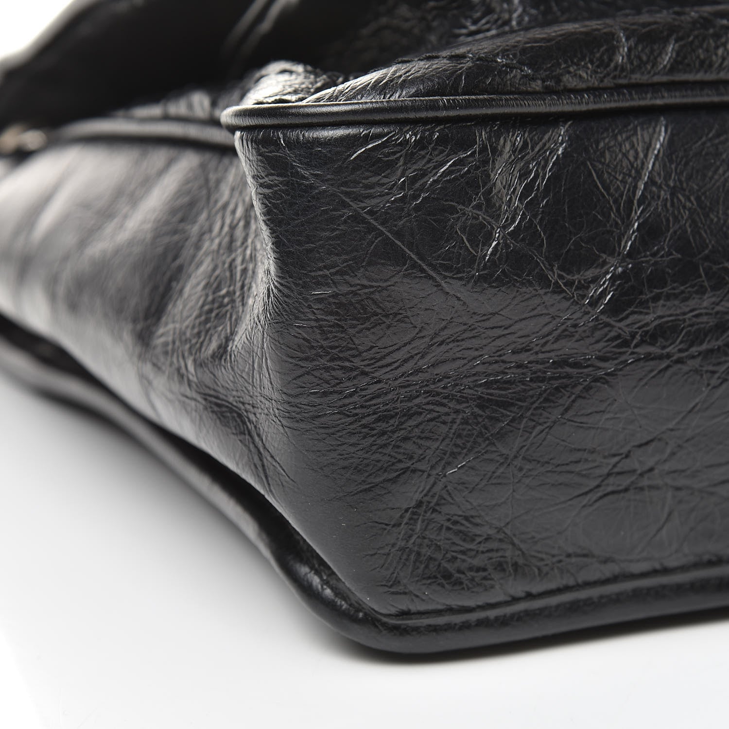 Saint Laurent Crinkled Calfskin Matelasse Monogram Large Niki Chain Satchel Black 10 of 11