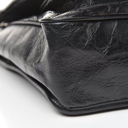 Saint Laurent Crinkled Calfskin Matelasse Monogram Large Niki Chain Satchel Black 10 of 11
