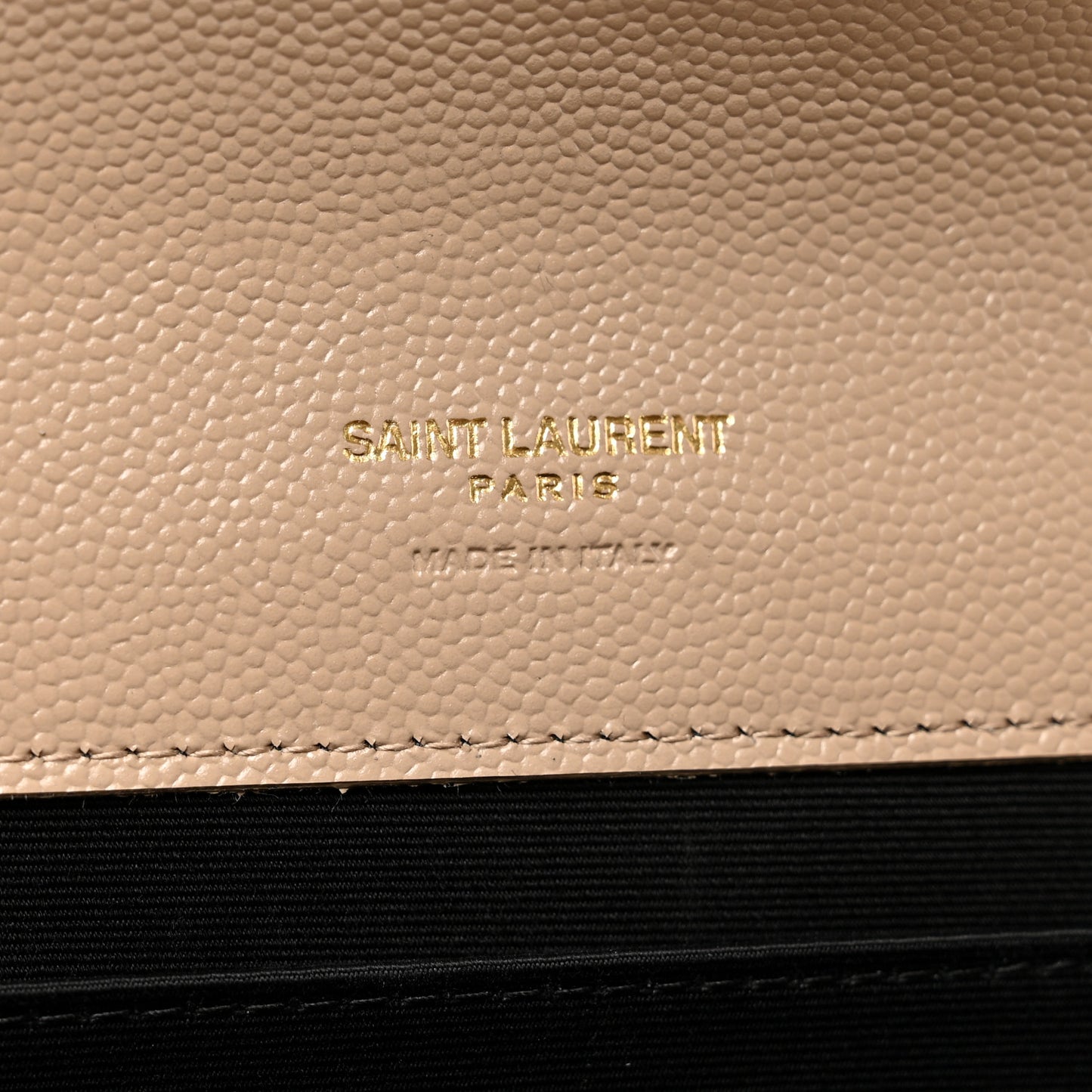 Grain De Poudre Matelasse Chevron Monogram Envelope Clutch Dark Beige