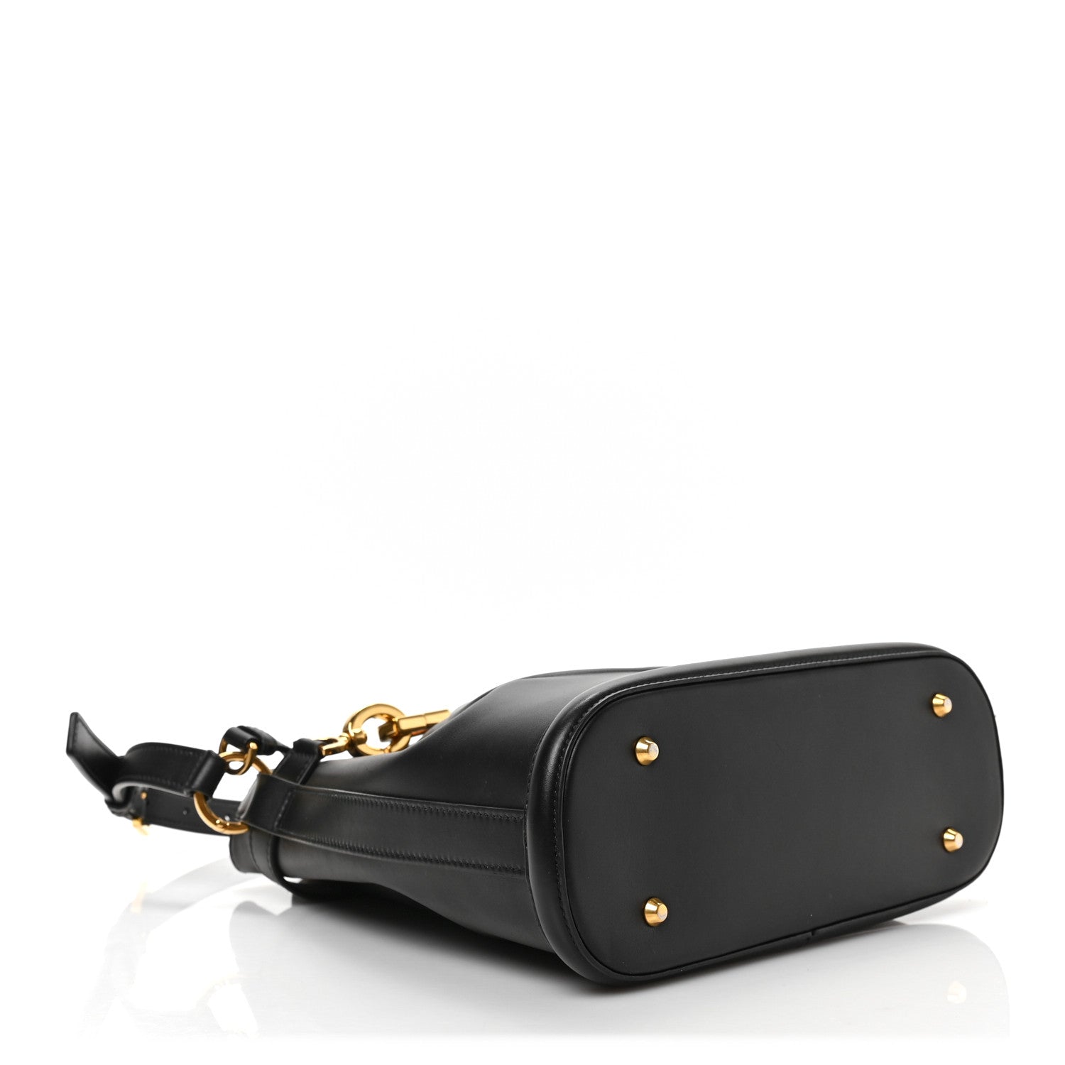 Christian Dior Calfskin CD Embossed Medium C'est Chain Bucket Bag Black 4 of 9