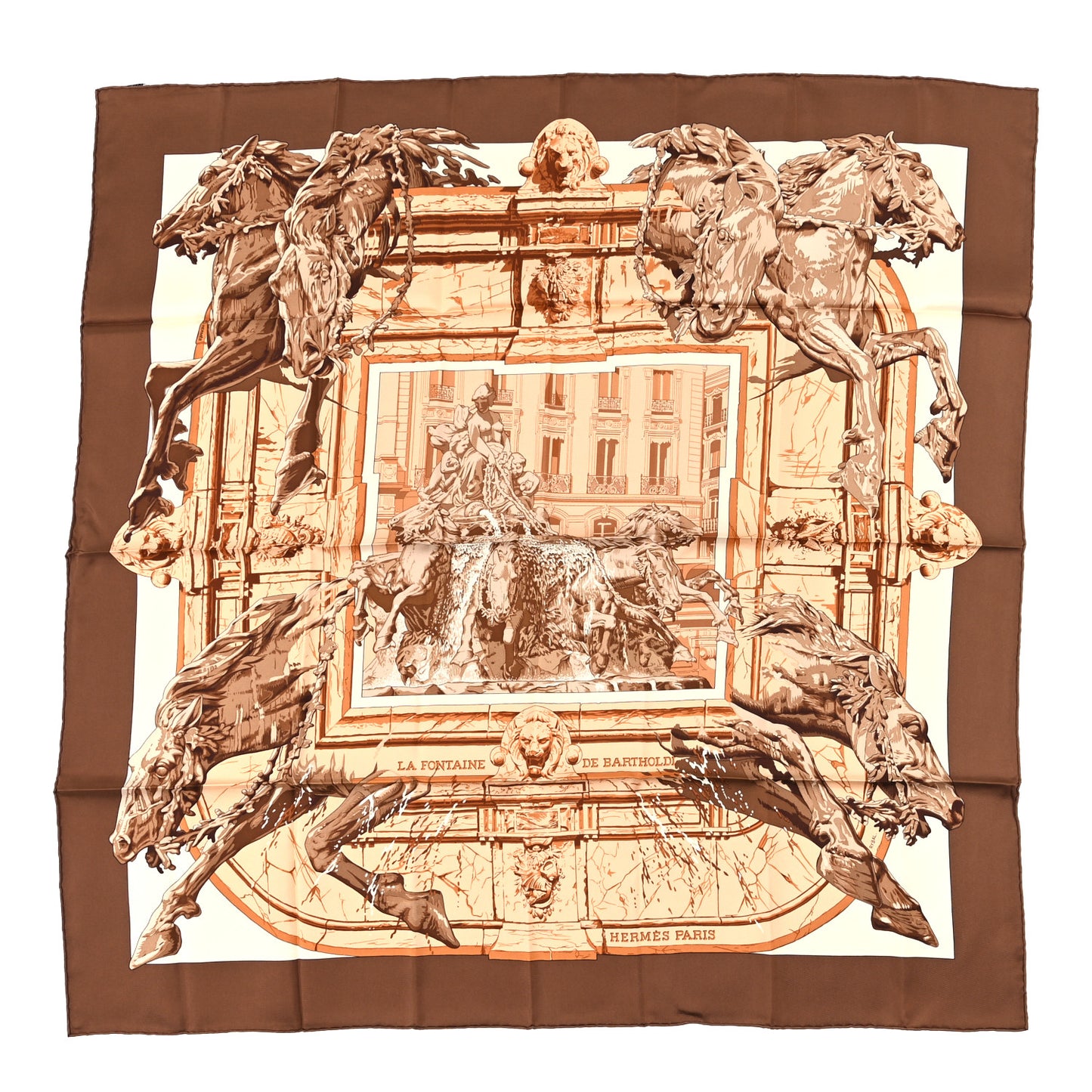 Silk La Fontaine De Bartholdi Scarf 90