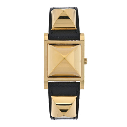 Hermes Stainless Steel Epsom 23mm Medor Quartz Watch Noir 1 of 5