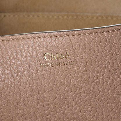 Chloe Grained Lambskin Drew Shoulder Bag Cement Pink 6 of 7