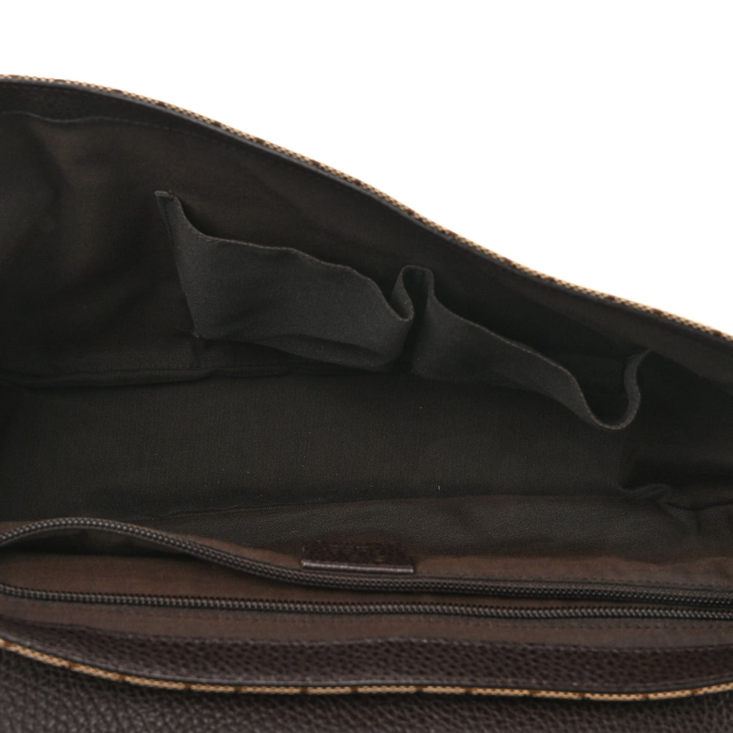 Monogram Large Flap Messenger Bag Beige Dark Brown
