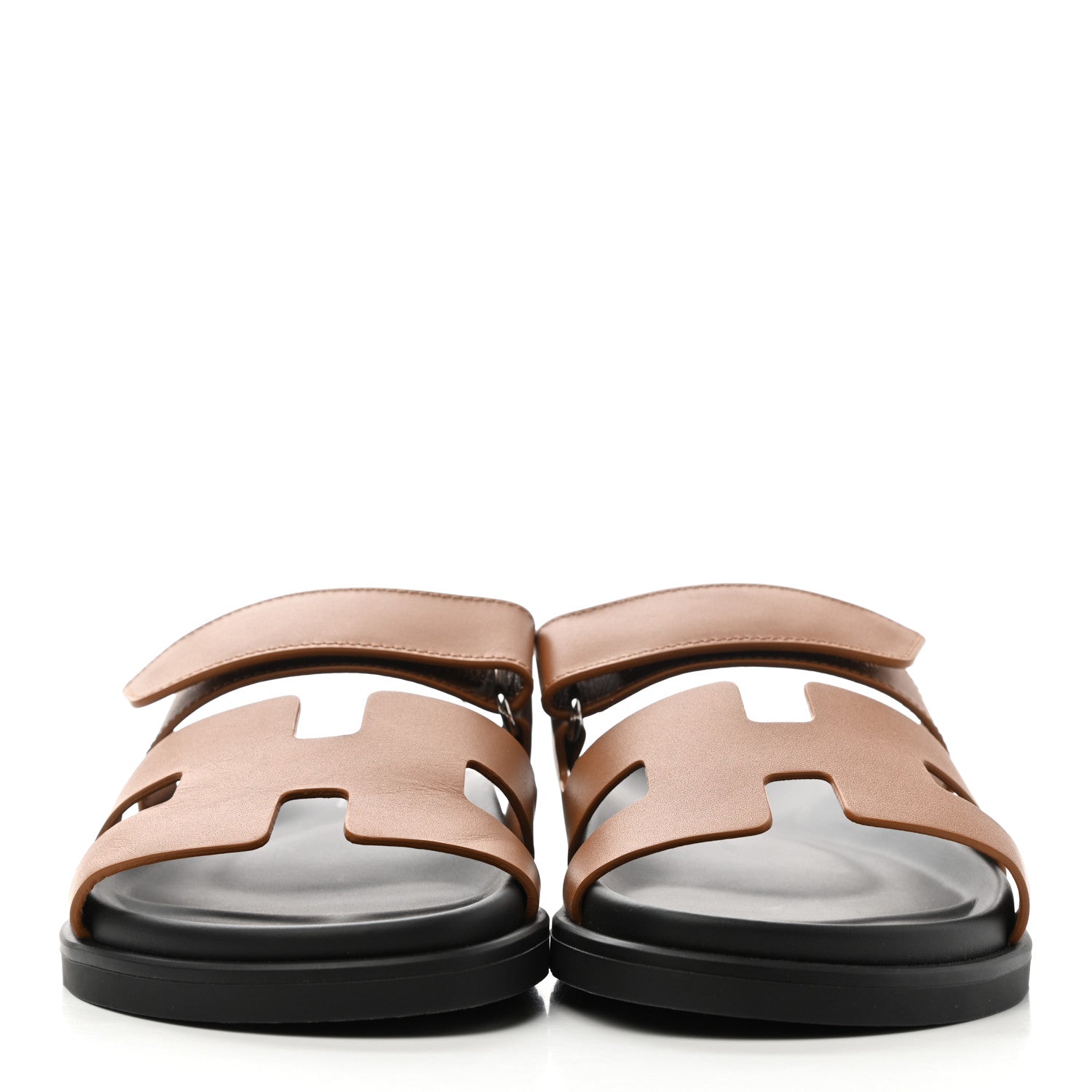 Hermes Calfskin Womens Chypre Sandals 37 Gold 2 of 9