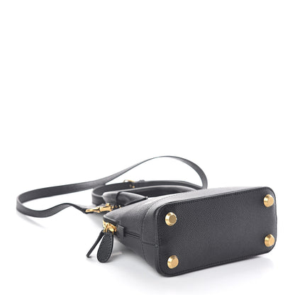 Balenciaga Signature Grained Calfskin XXS Ville Top Handle Bag Black White 4 of 9