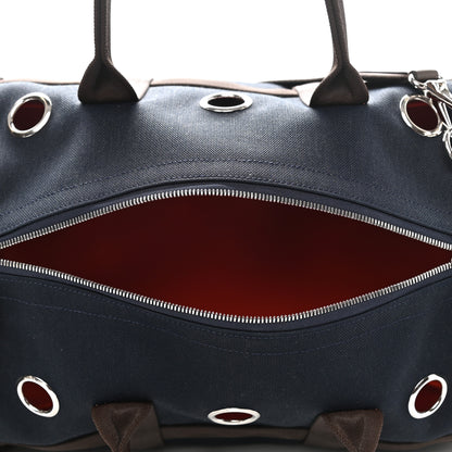 Hermes Fabric Carrying Dog Bag Navy 4 of 10