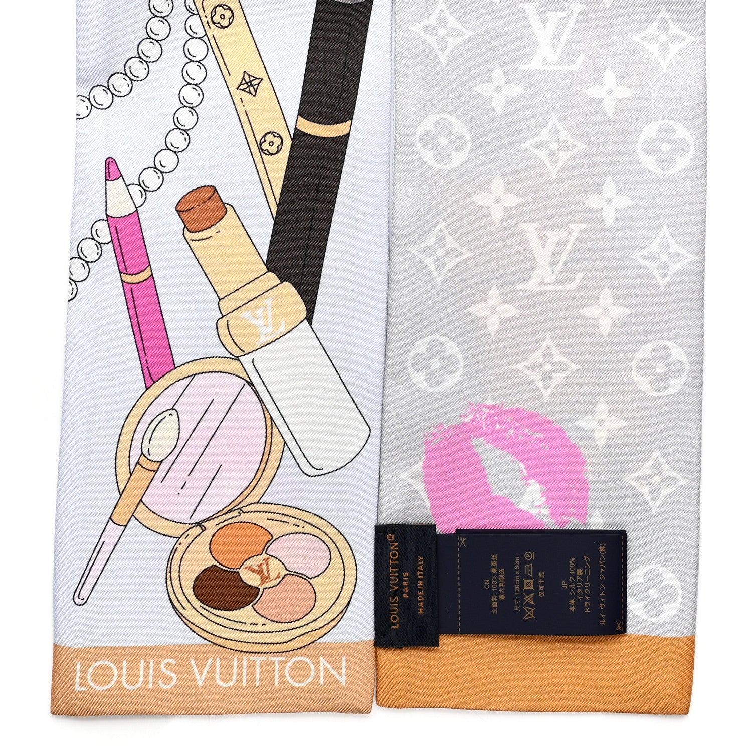 Louis Vuitton Silk Paris In Beauty Bandeau Light Grey 2 of 5