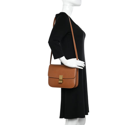Celine Natural Calfskin Medium Classic Box Flap Bag Tan 3 of 13