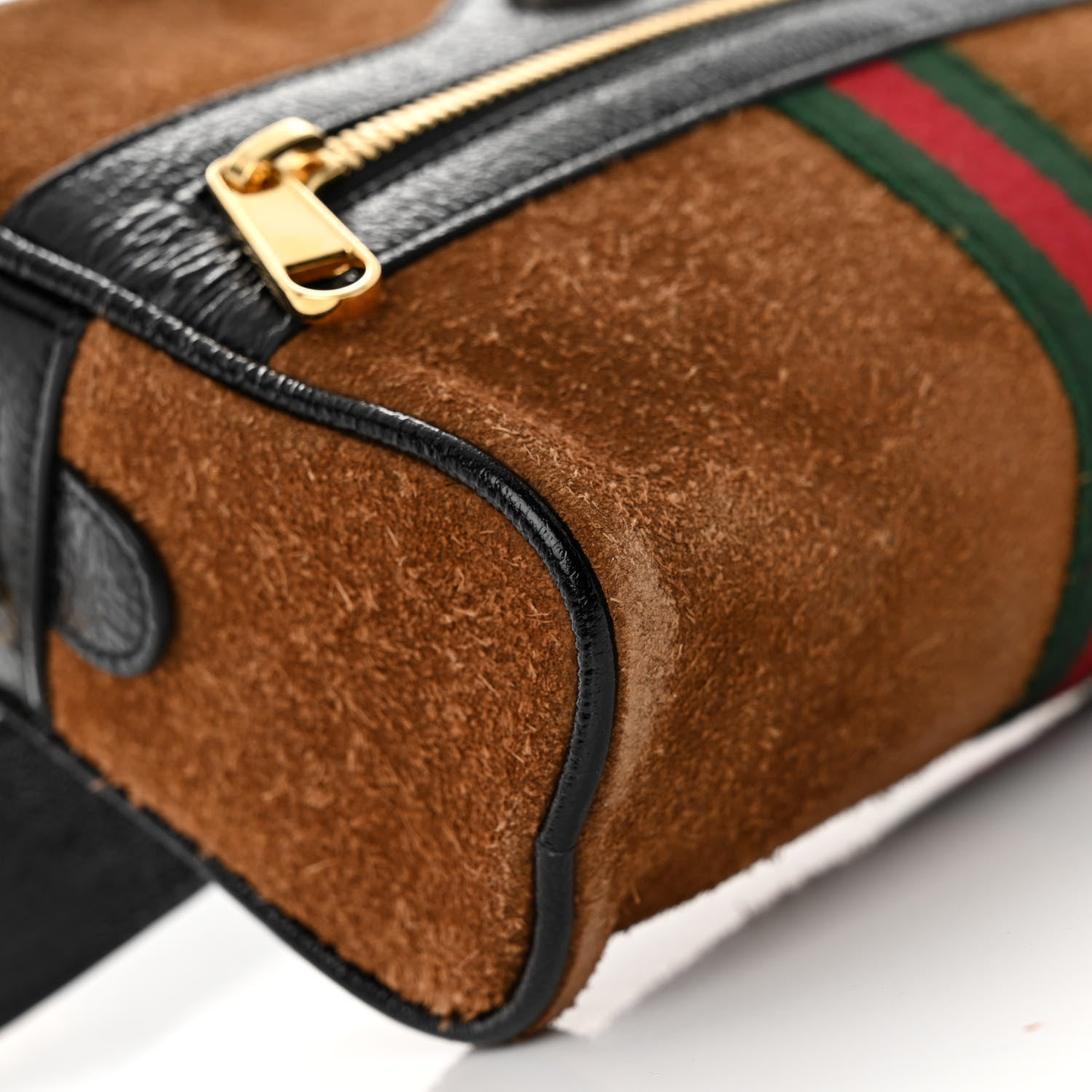 Gucci Suede Small Ophidia Belt Bag 85 34 Brown 9 of 10