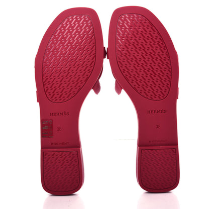 Hermes Rubber Aloha Sandals 38 Rose Baie 6 of 11