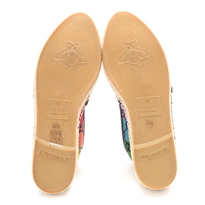 Gucci Monogram Multicolor Womens Espadrilles 37.5 Blue Rainbow Blue 6 of 10