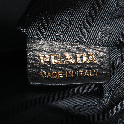 Prada Cervo Shine Hobo Nero Black 9 of 9