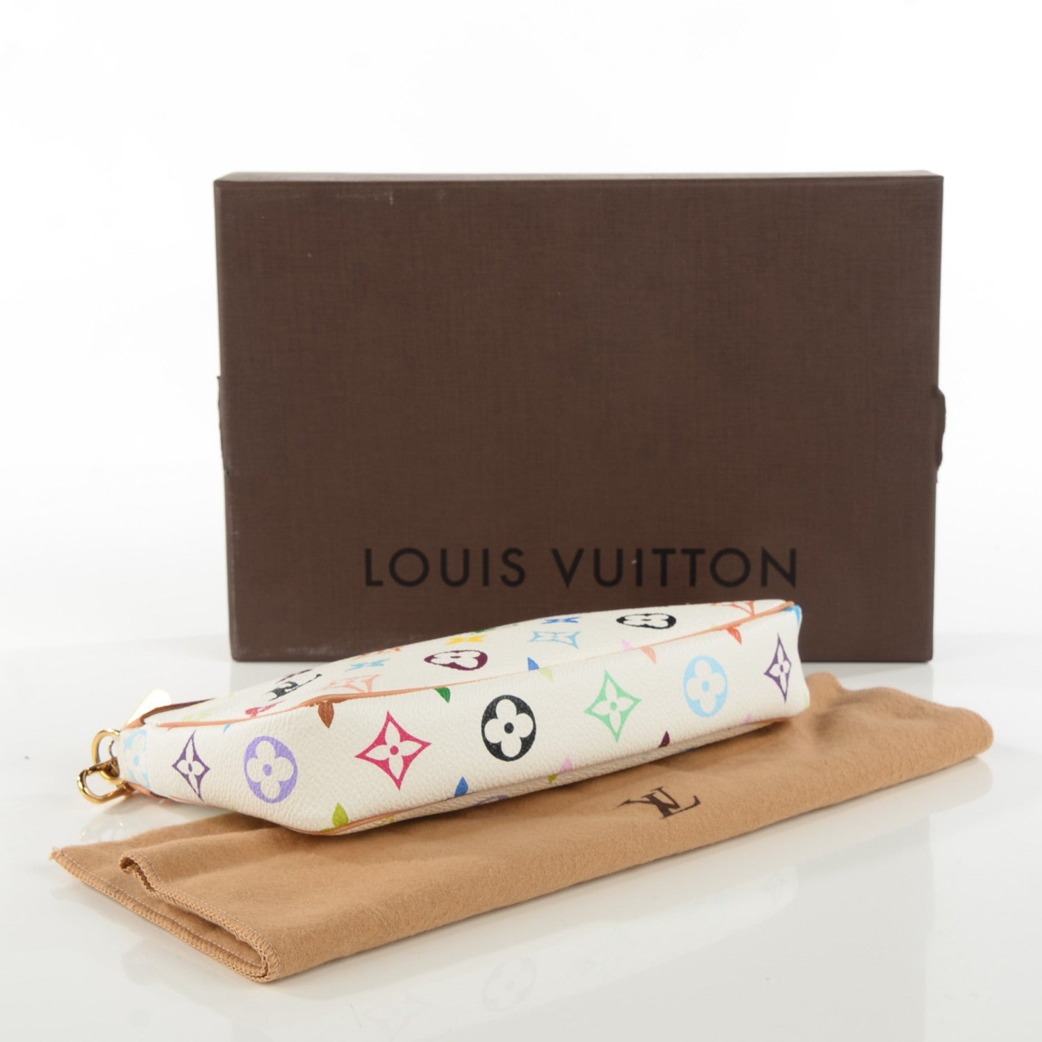 Louis Vuitton Monogram Multicolor Pochette Accessories White 4 of 8