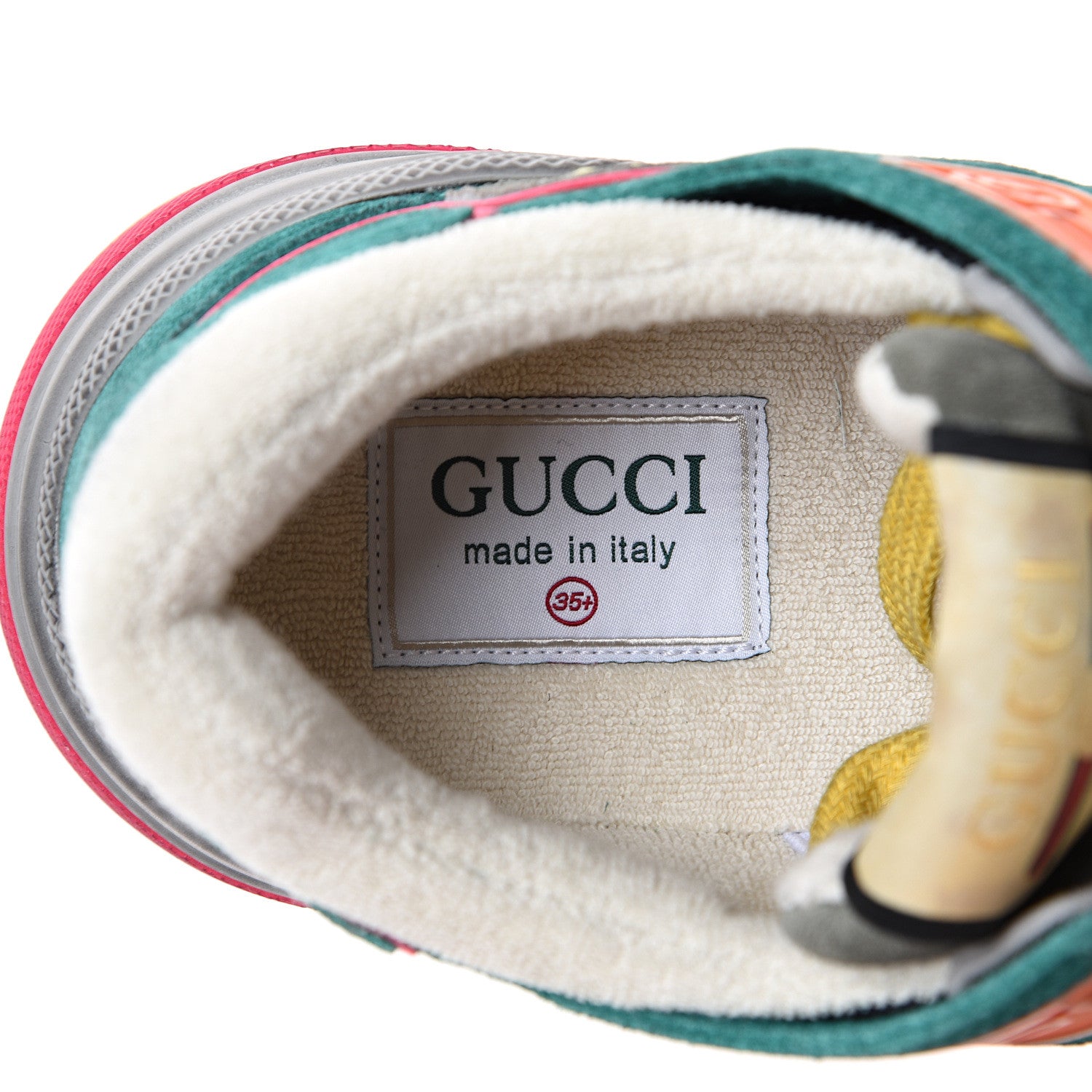 Gucci Suede Calfskin Womens Ultrapace Sneakers 35.5 Green 6 of 7
