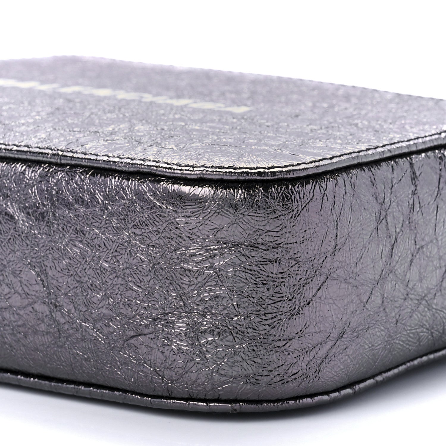 Balenciaga Metallic Textured Calfskin XS Everyday Camera Bag with Handle Black 8 of 8