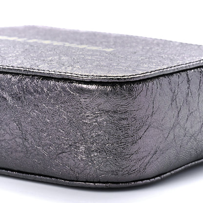 Balenciaga Metallic Textured Calfskin XS Everyday Camera Bag with Handle Black 8 of 8