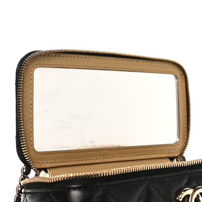 Chanel Lambskin Quilted Small CC Vanity Case Black 8 of 23