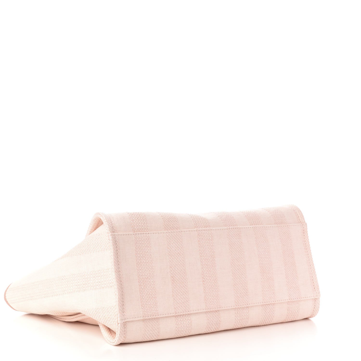 Chanel Straw Raffia Calfskin Striped Medium Deauville Tote Light Pink 5 of 11