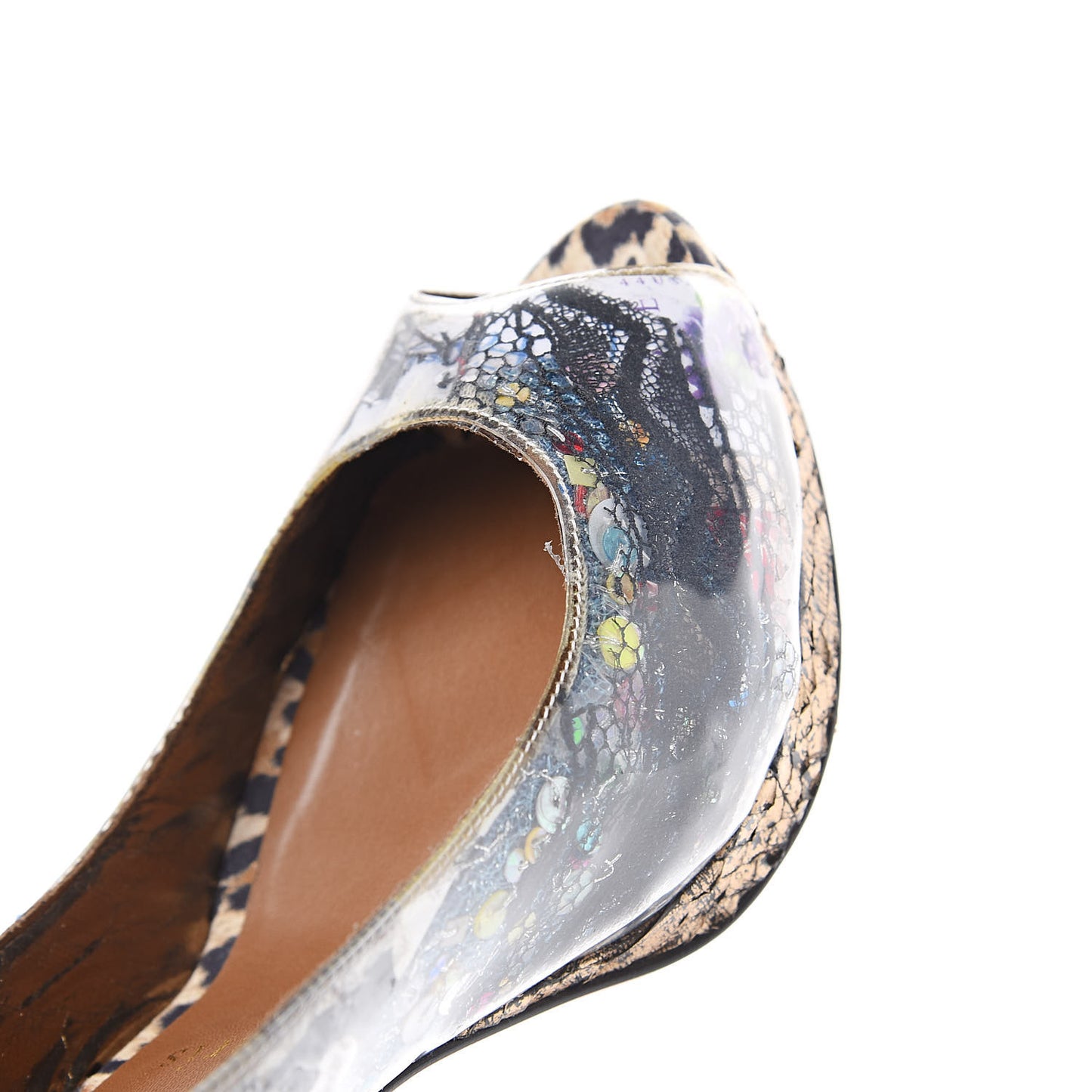 PVC Suede Winter Trash 100 Pumps 37 Multi