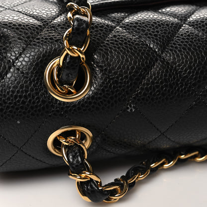 Chanel Caviar Quilted Medium Double Flap Black 11 of 12