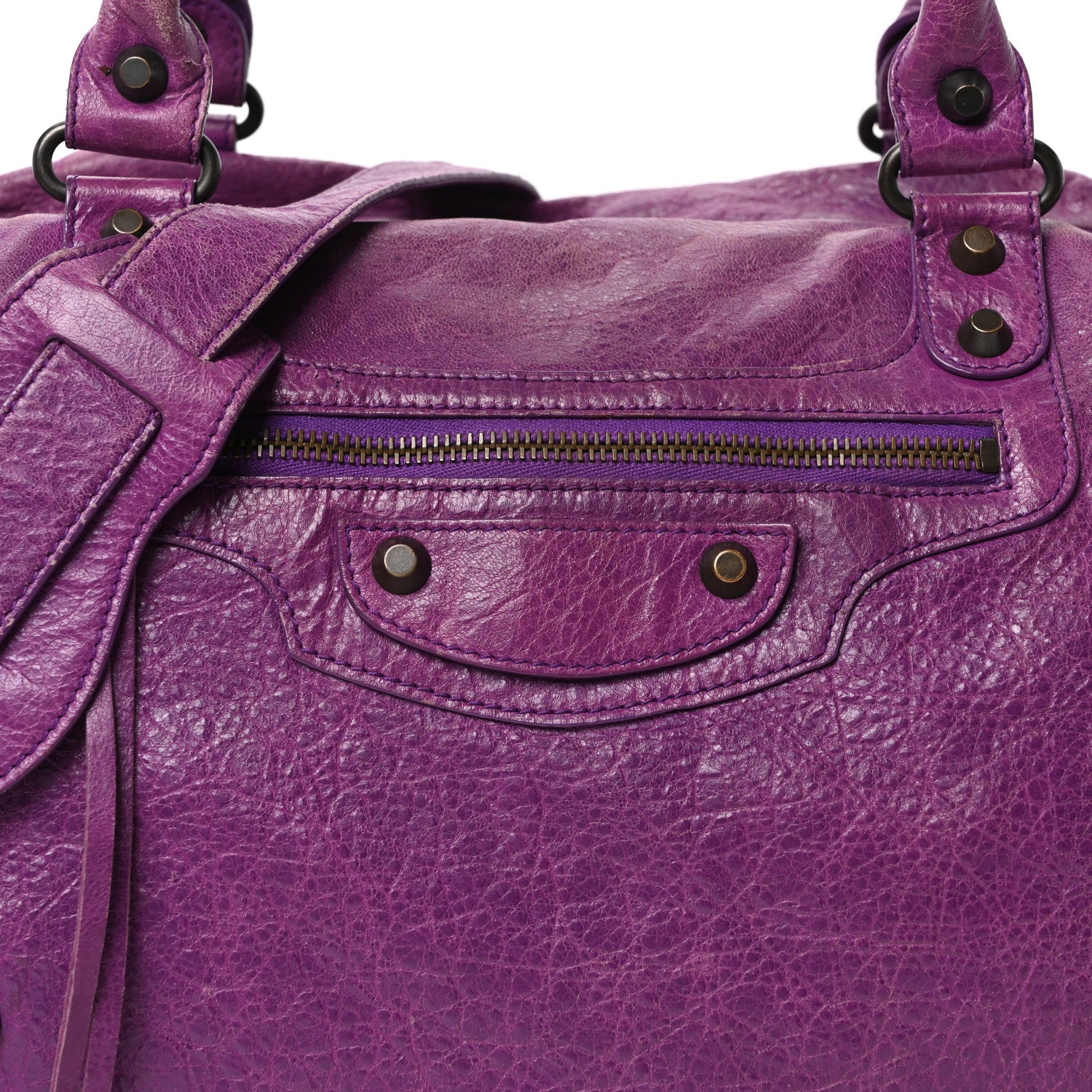 Balenciaga Agneau Classic Hardware Boston Ultraviolet 8 of 10