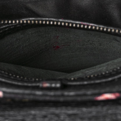 3.1 Phillip Lim Textured Calfskin Canvas Mini Floral Pashli Satchel Black Multicolor 14 of 16