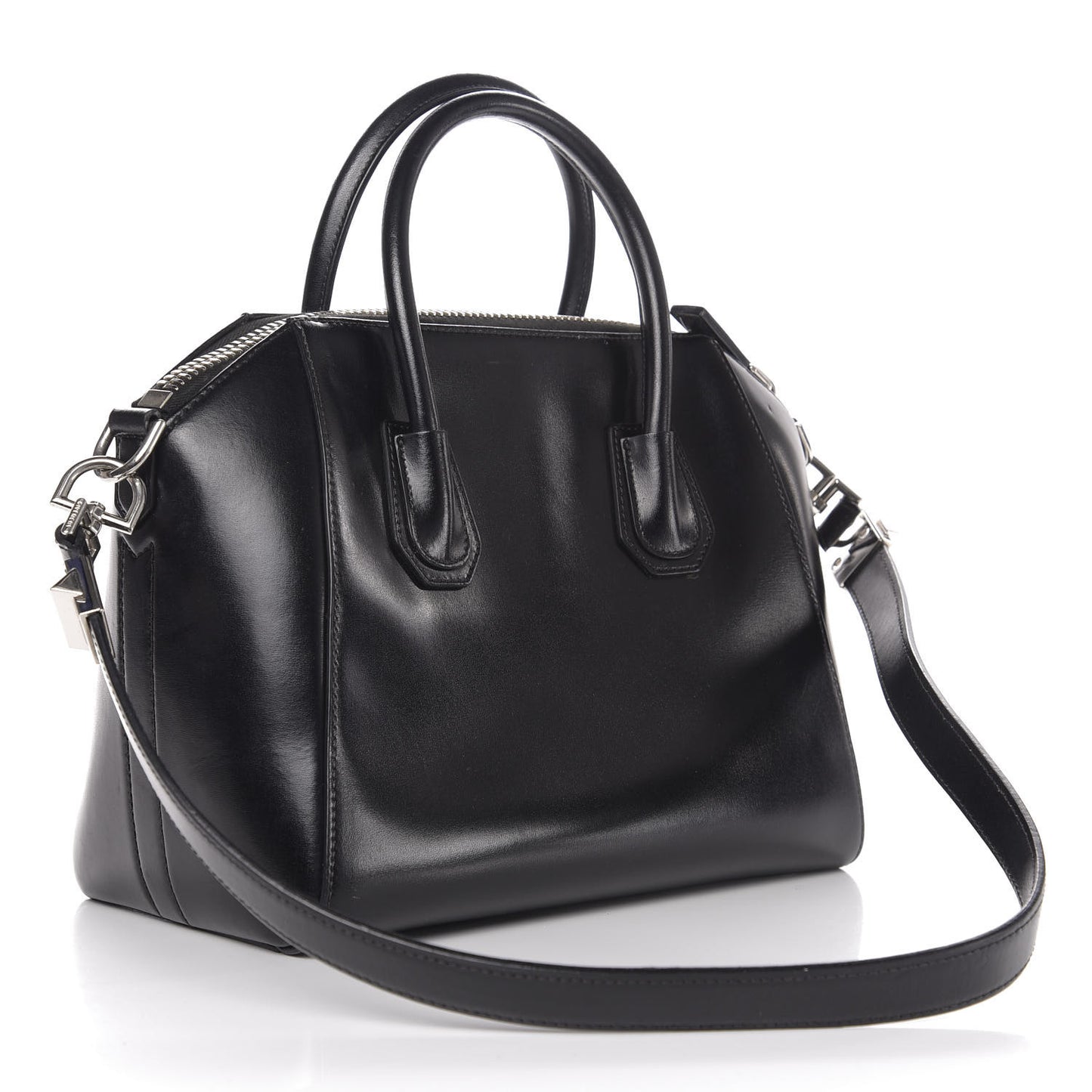 Shiny Lord Calfskin Small Antigona Black