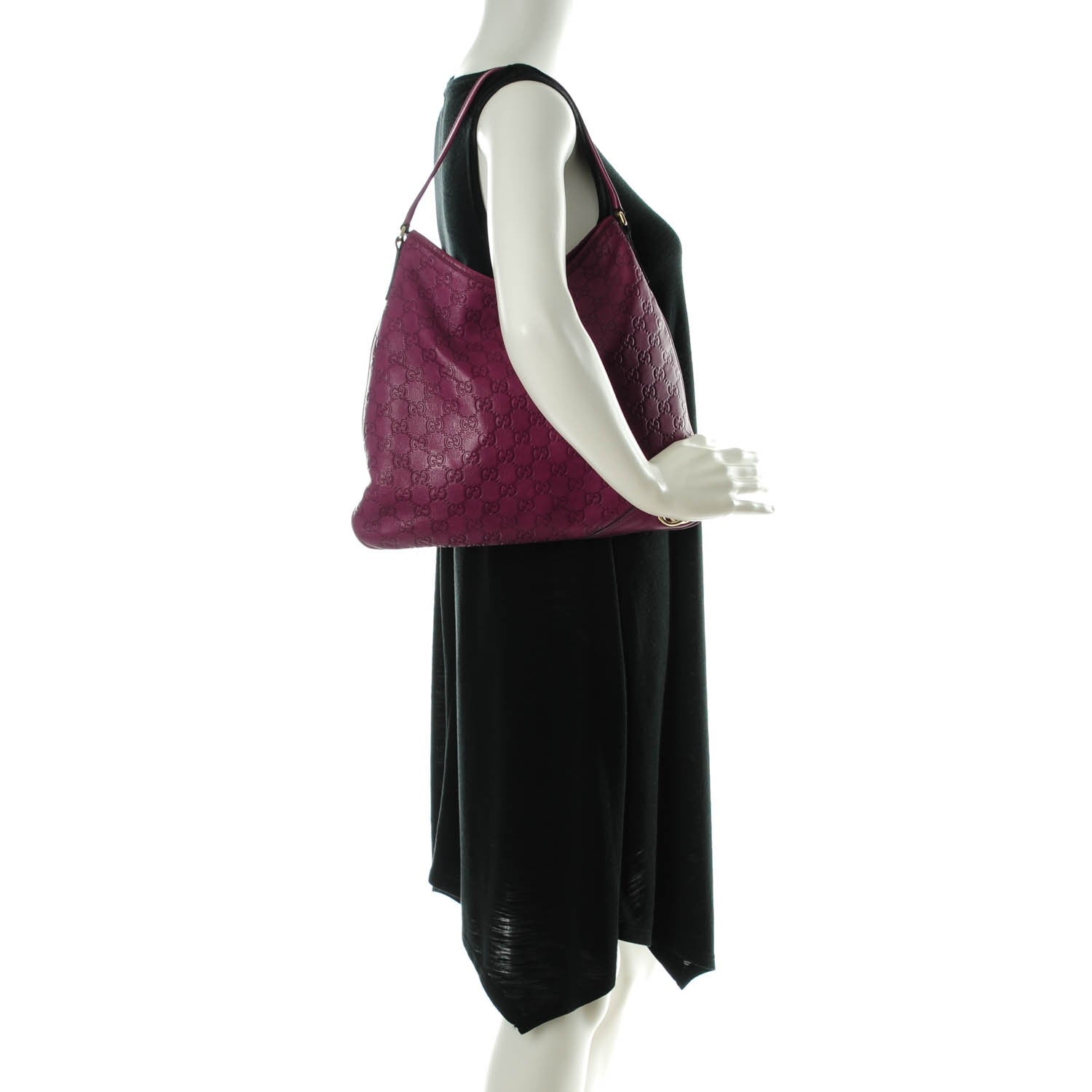 Gucci Guccissima Medium New Britt Hobo Purple 2 of 7