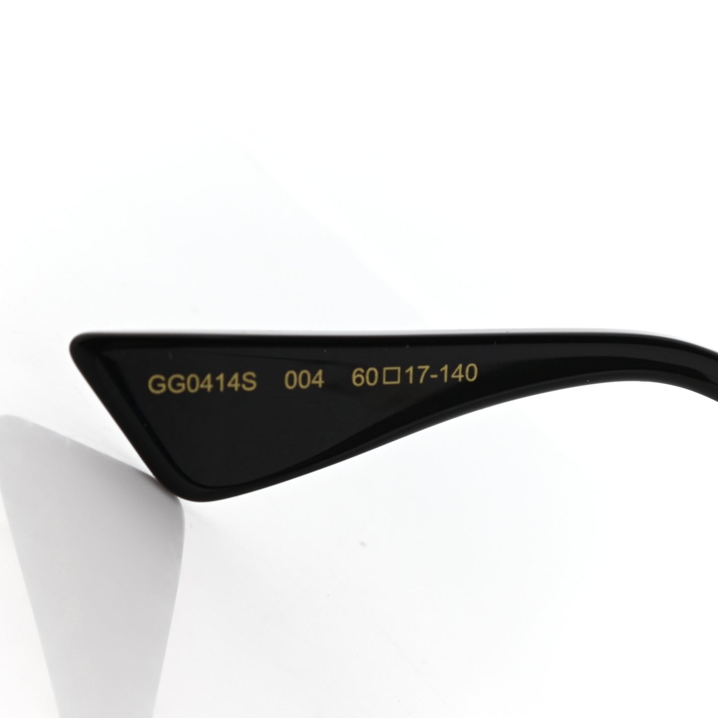 Metal Rectangular Frame Tiger Print Sunglasses GG0414S Gold