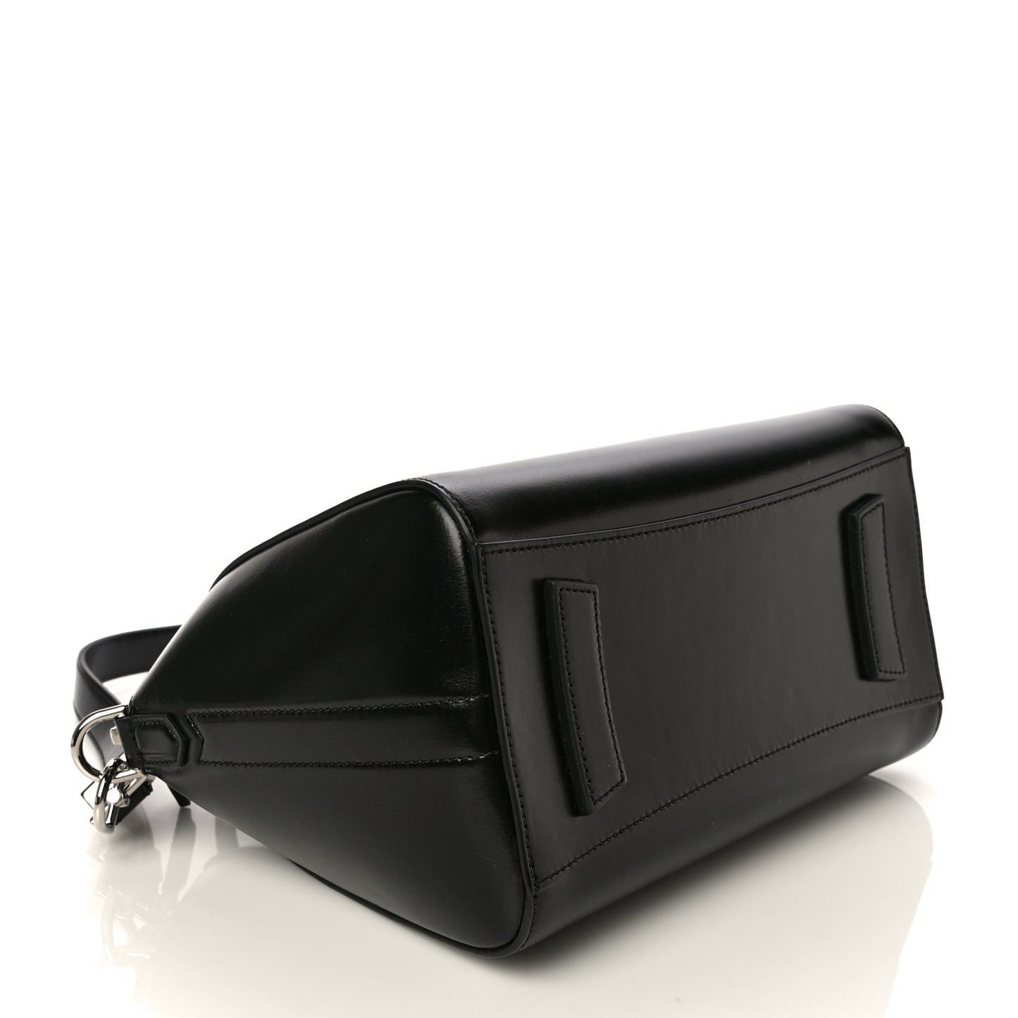 Shiny Lord Calfskin Small Antigona Black