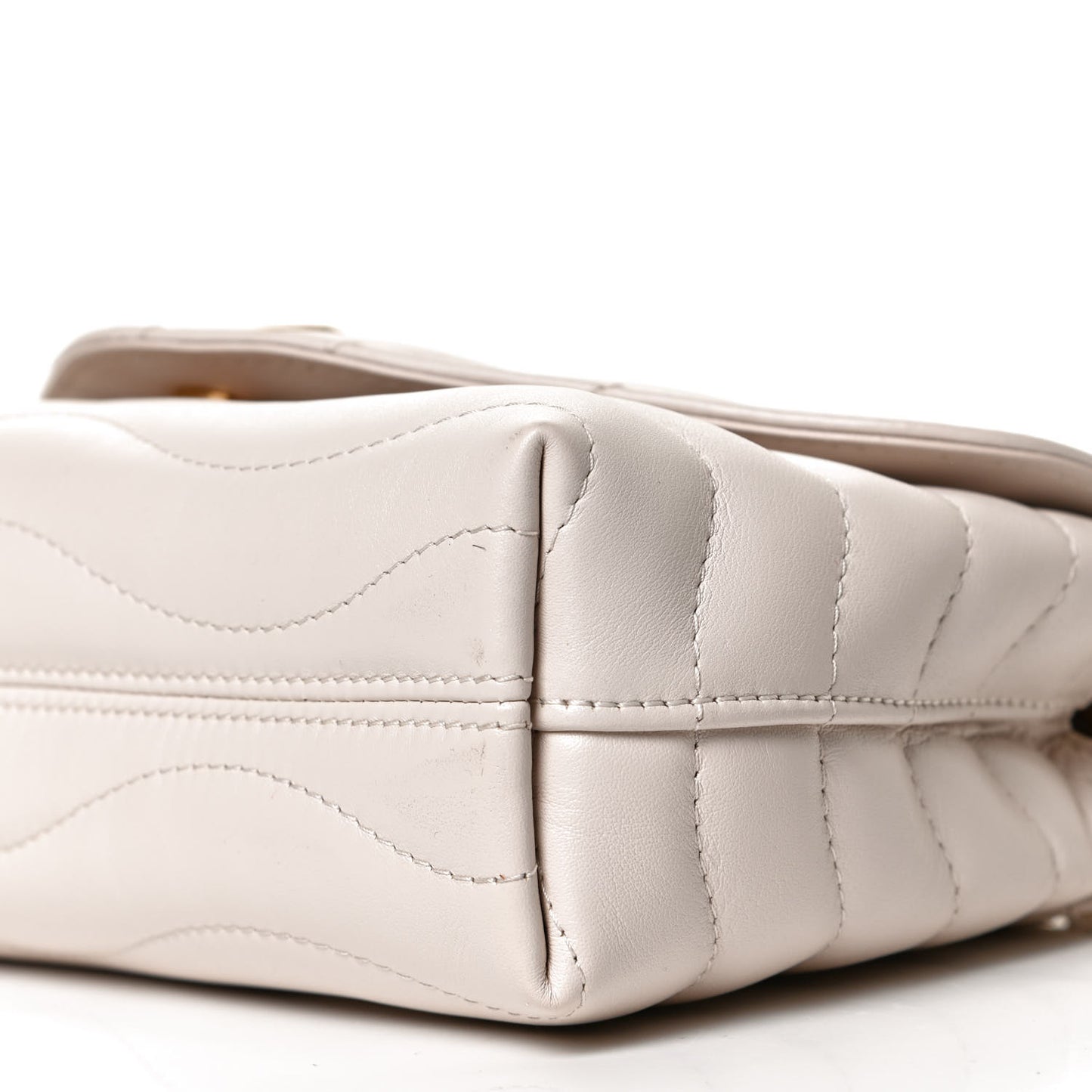 Calfskin LV New Wave Chain Bag Ivory