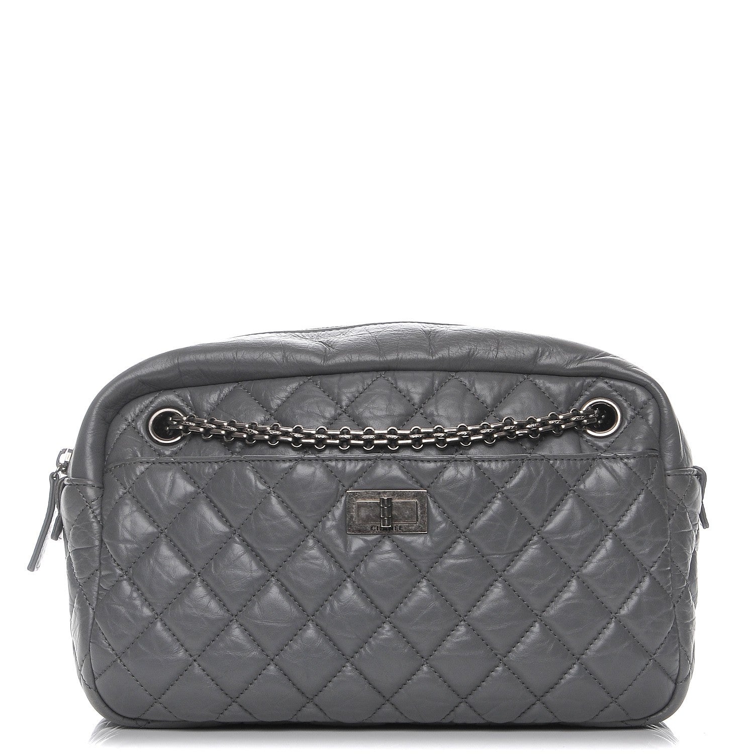 Chanel Aged Calfskin Medium Reissue Camera Case Grey 1 of 8