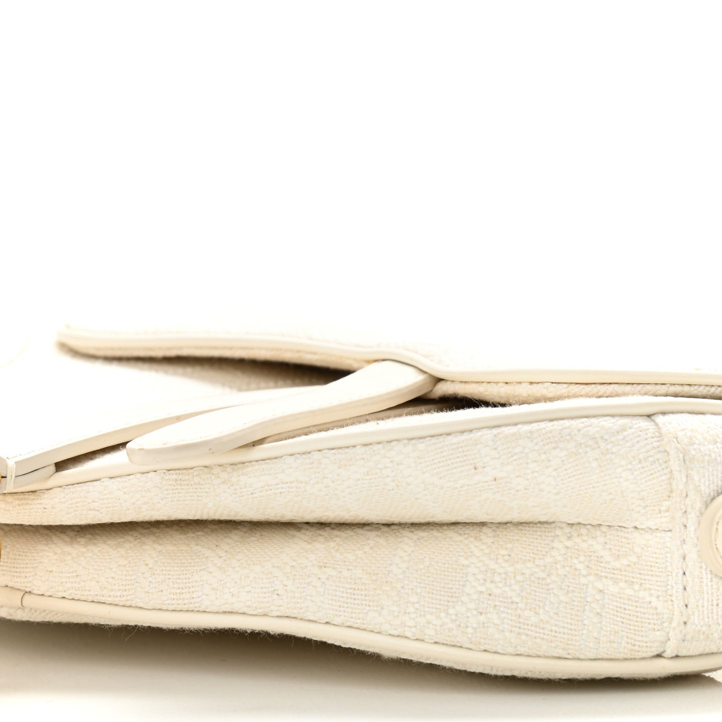 Oblique Mini Saddle Bag White