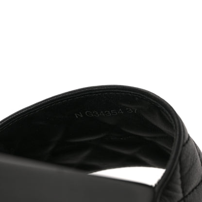 Chanel Lambskin Quilted CC Mules Sandals 37 Black 8 of 9