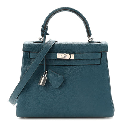 Hermes Togo Kelly Retourne 25  Vert Bosphore 1 of 10