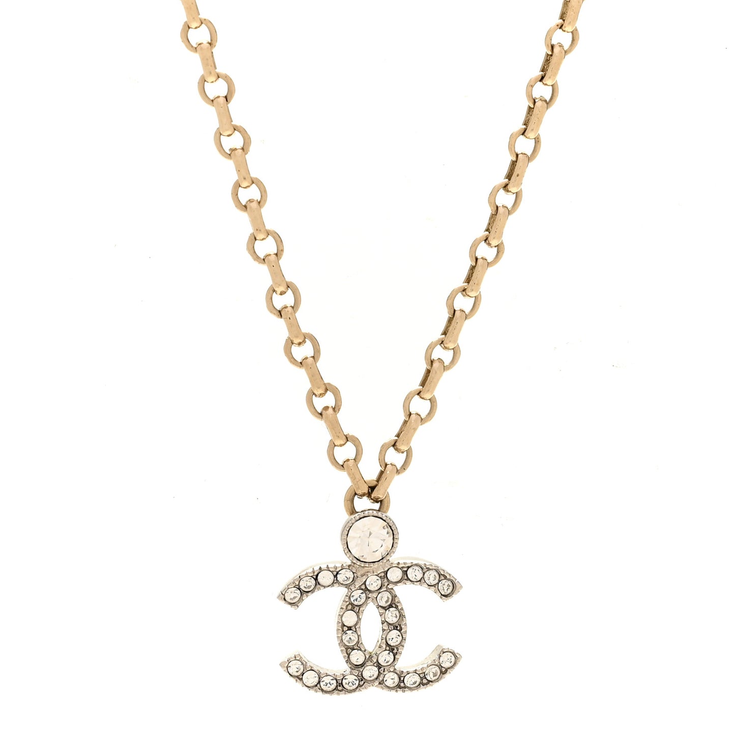 Crystal CC Necklace Gold Silver