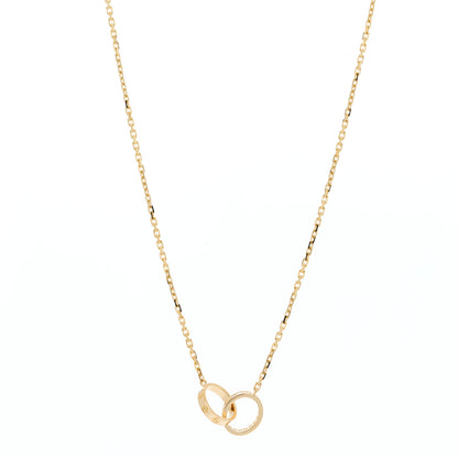 Cartier 18K Yellow Gold Diamond Interlocking LOVE Necklace 1 of 8