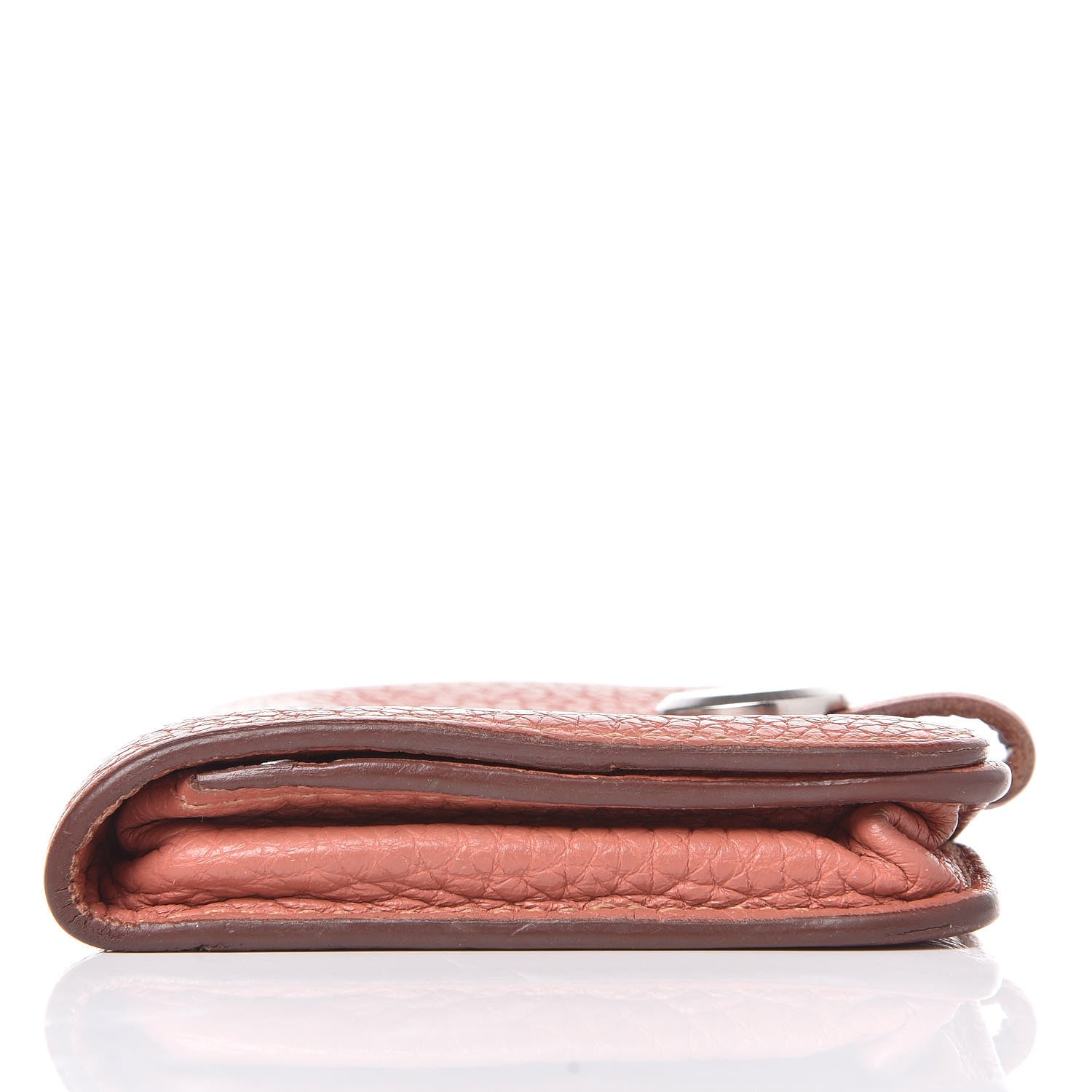 Hermes Taurillon Clemence Dogon Card Case Rose Thè 9 of 18