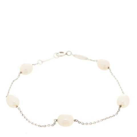 Sterling Silver Freshwater Cultured Pearl Elsa Peretti Pearls By The Yard Bracelet