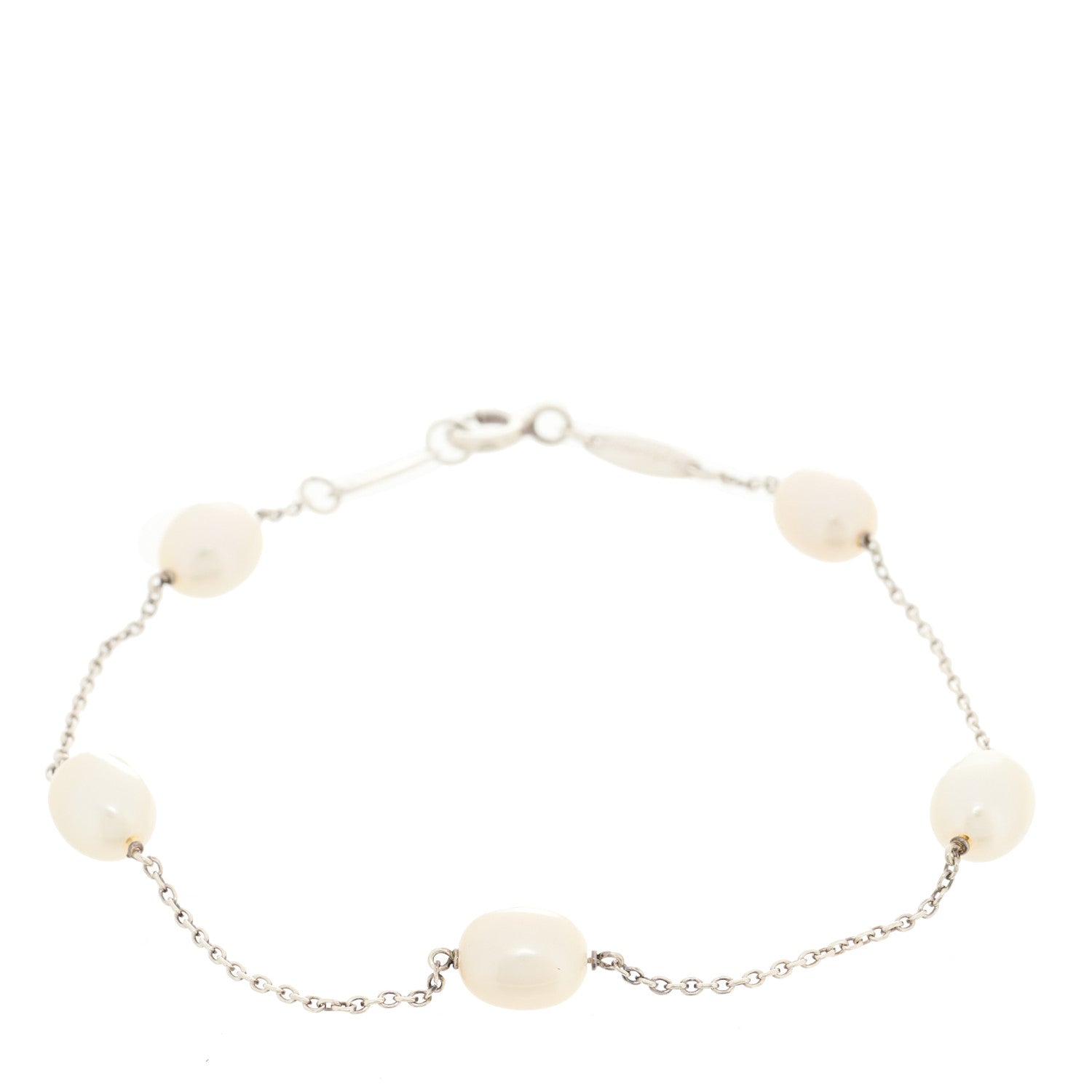 Tiffany Sterling Silver Freshwater Cultured Pearl Elsa Peretti Pearls By The Yard Bracelet 1 of 4