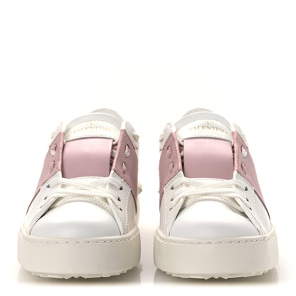 Valentino Garavani Calfskin Rockstud Open Sneakers 36 White Lipstick 3 of 12