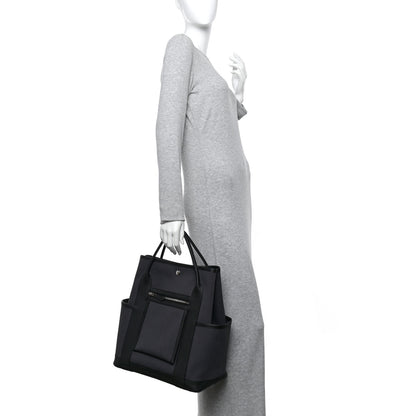 Hermes Toile Militaire Negonda Vertical Pockets Garden Party Carbone Black 2 of 9