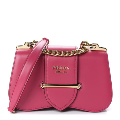 Prada City Calfskin Sidonie Small Chain Crossbody Bag Magenta 1 of 9
