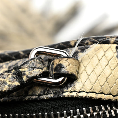 Saint Laurent Python Embossed Calfskin Monogram Blogger Bag Black Beige 12 of 12