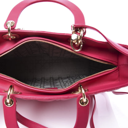 Christian Dior Lambskin Cannage Large Lady Dior Pink 4 of 10