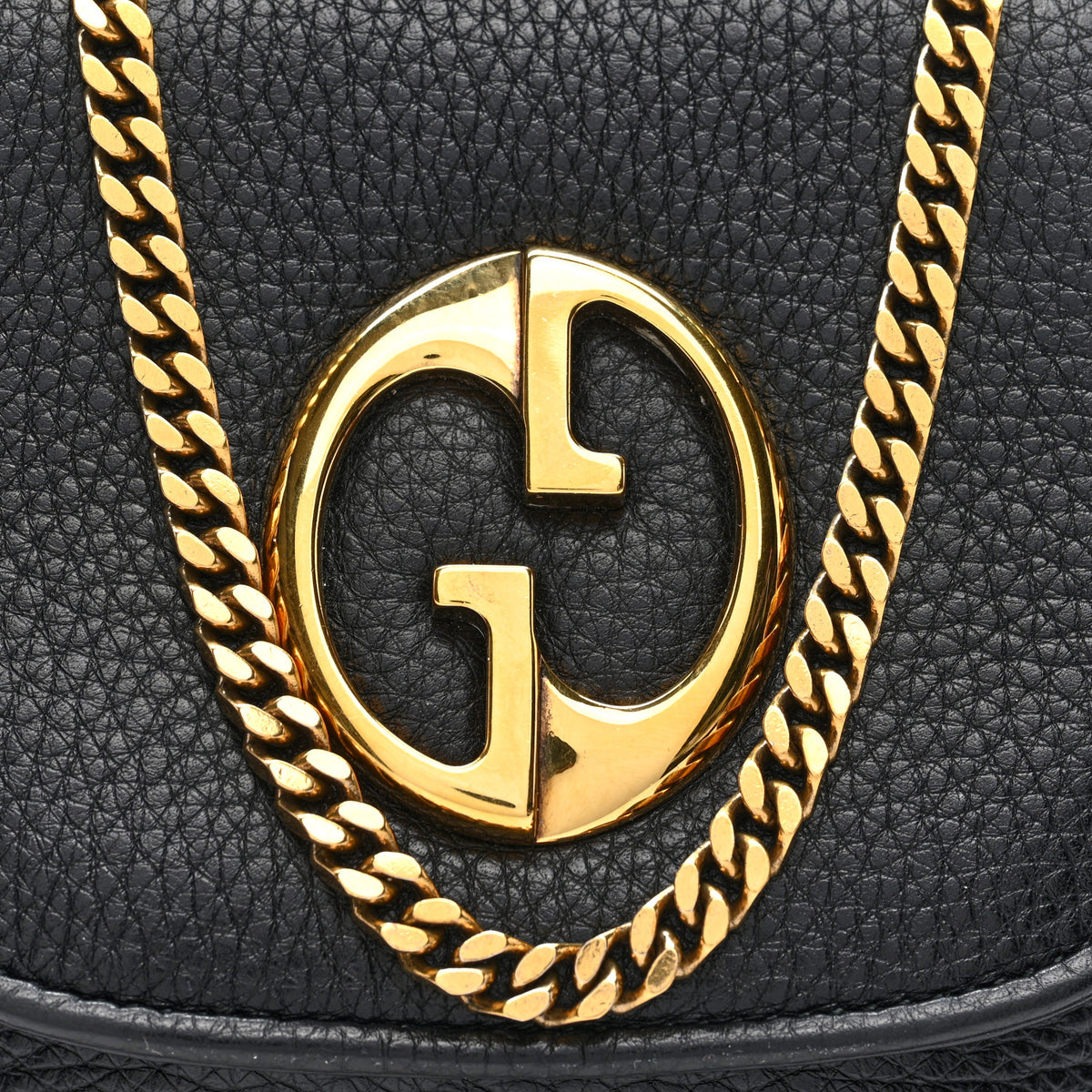 Pebbled Calfskin Small 1973 Chain Shoulder Bag Black