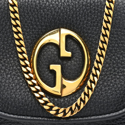 Gucci Pebbled Calfskin Small 1973 Chain Shoulder Bag Black 9 of 11